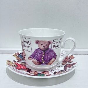 Vintage 1997 Roy Kirkham England My Favorite Teddies Cup & Saucer Teddy Bear Set